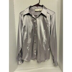 Christie & Jill Long Sleeve, Button Down, Women’s blouse, Polyester Spandex